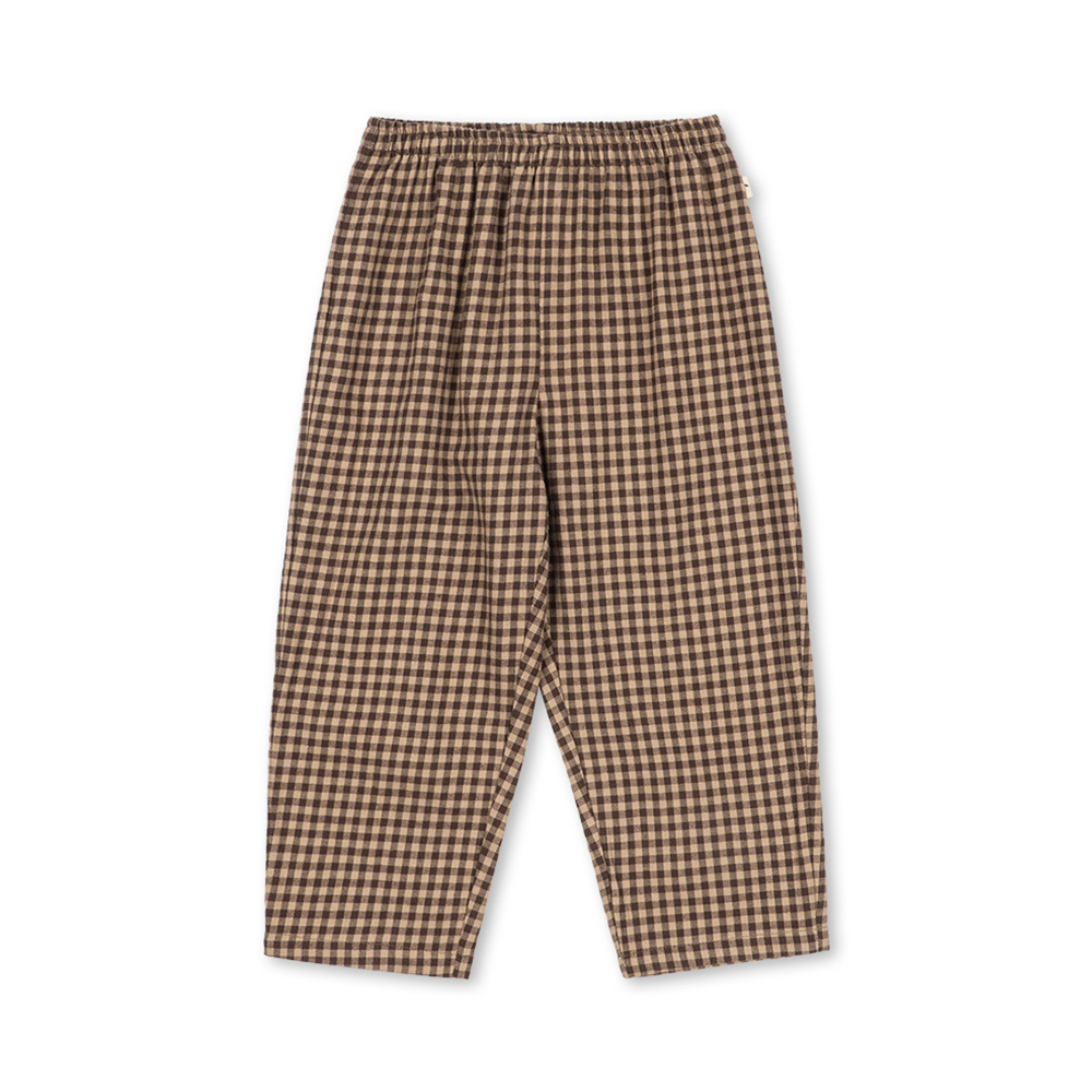 Konges Sløjd Hose aus Baumwolle 'Foret' Chocolate Check