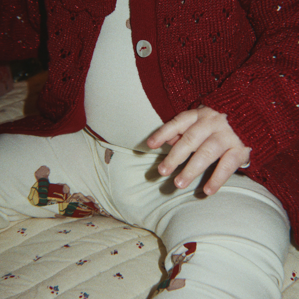 Ensemble body et leggings Konges Sløjd 'Basic' Teddy Bear