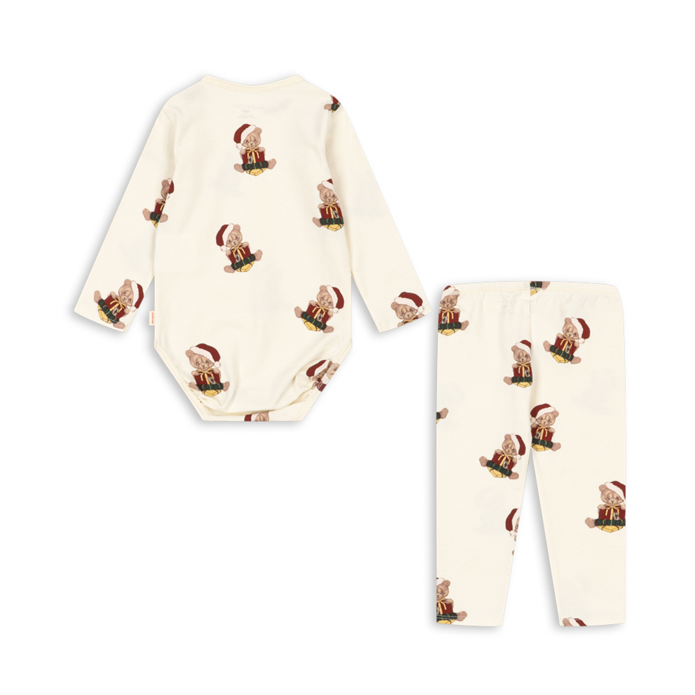 Ensemble body et leggings Konges Sløjd 'Basic' Teddy Bear