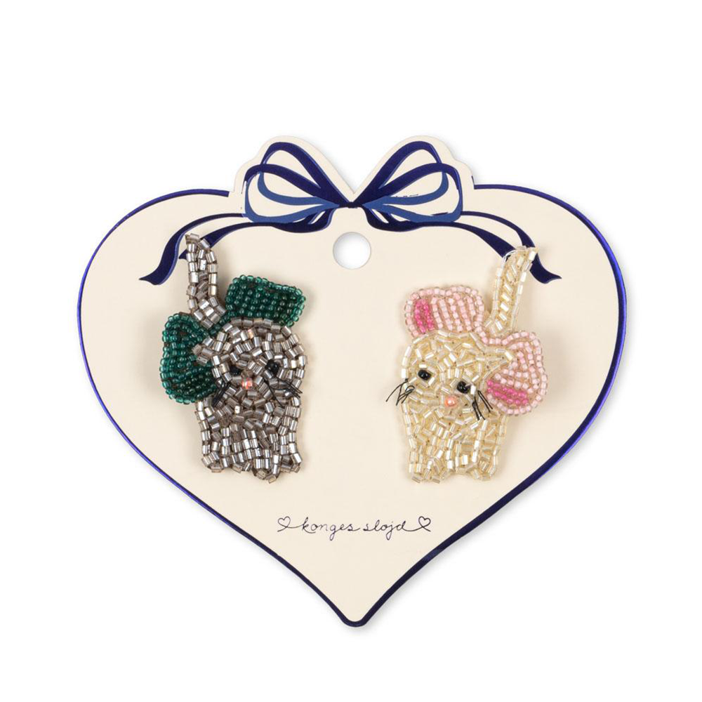 Konges Sløjd Haarclips mit Perlen Bow Kitty - Online MY SNOWFLAKE