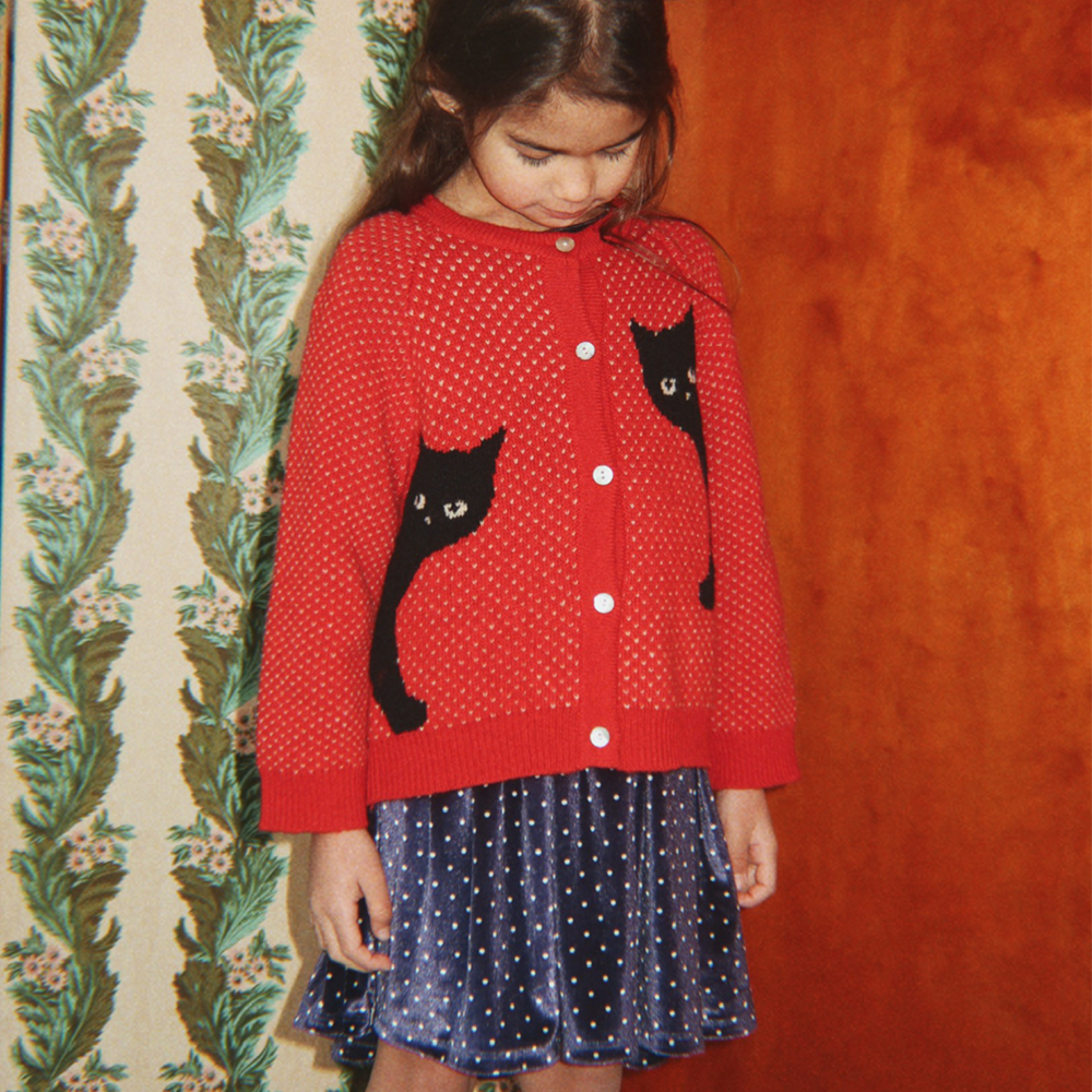 Konges Sløjd Knitted Cardigan 'Belou' Cat Rouge
