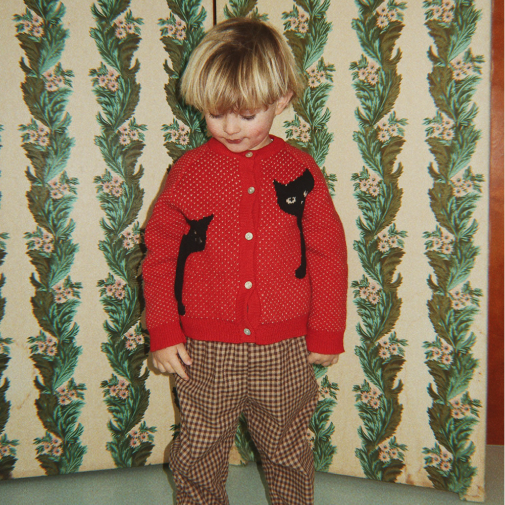 Konges Sløjd Knitted Cardigan 'Belou' Cat Rouge
