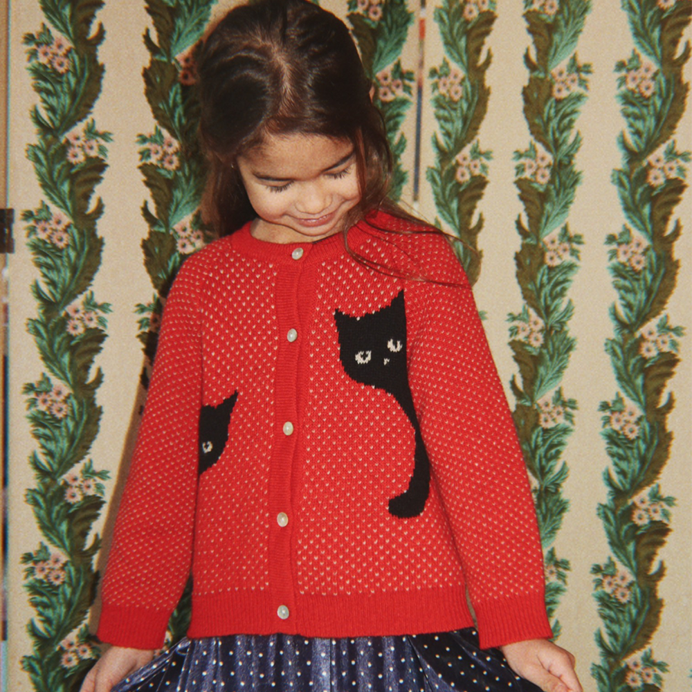 Konges Sløjd Knitted Cardigan 'Belou' Cat Rouge