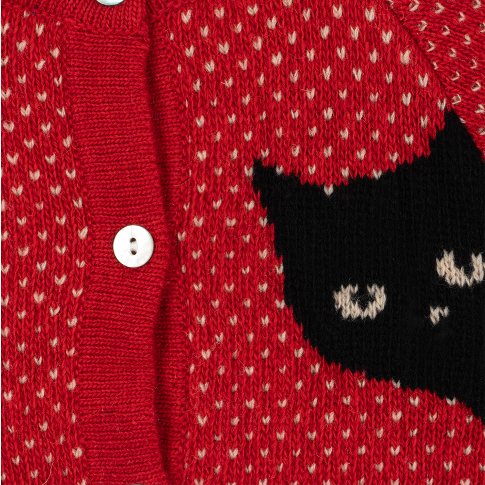 Konges Sløjd Knitted Cardigan 'Belou' Cat Rouge
