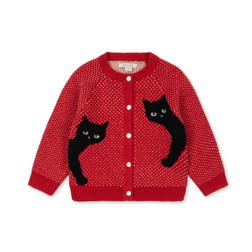 Konges Sløjd Knitted Cardigan 'Belou' Cat Rouge