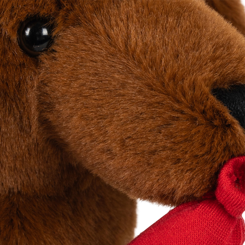 Konges Sløjd Plush Toy Dachshund in Basket 'Chorizo' Brown
