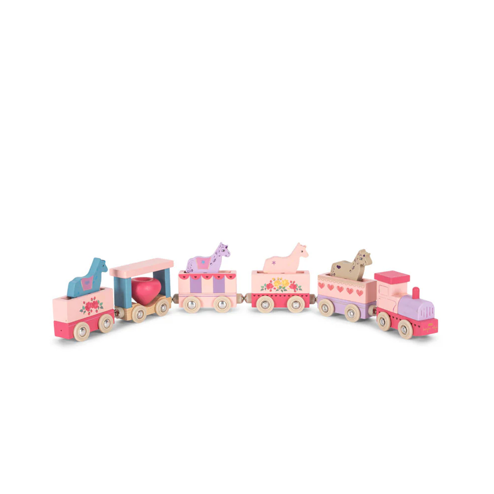 Konges Sløjd Holzzug mit Einhörner Pink - Online MY SNOWFLAKE