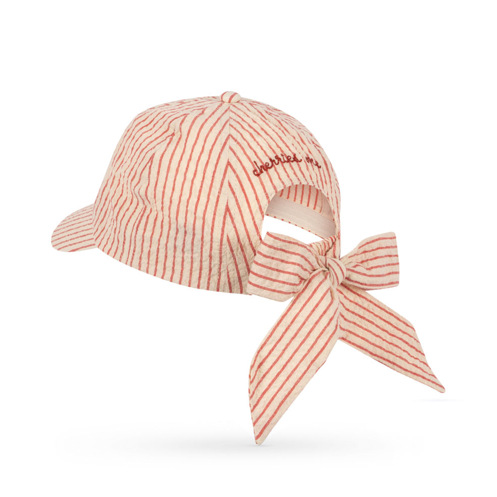 Konges Sløjd Cap 'Ellie Bow' Amour Stripe