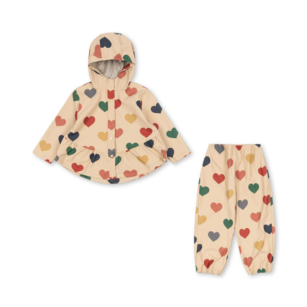 Konges Sløjd  Regenjacke/-hose Set 'Faire'  Bon Coeur Coloré