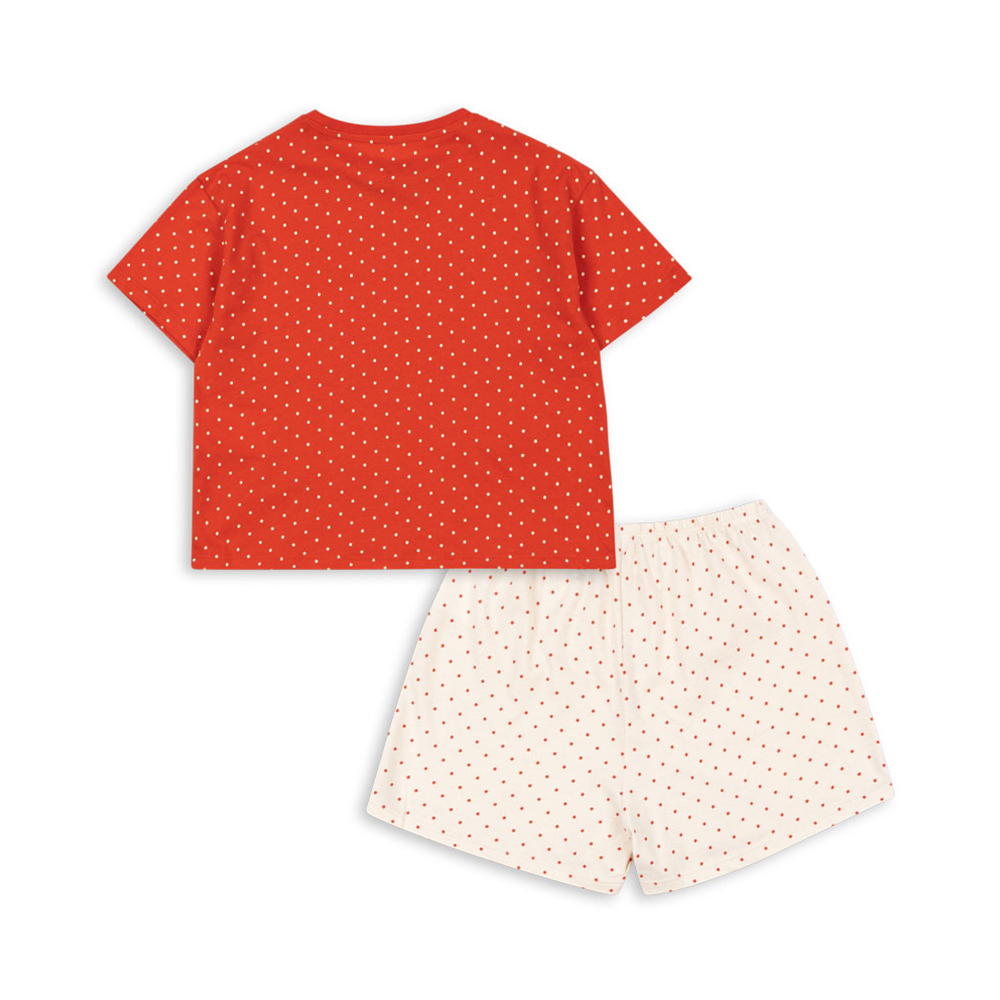Konges Sløjd T-Shirt and Shorts 'Famo Box Fit' Fraise Dot