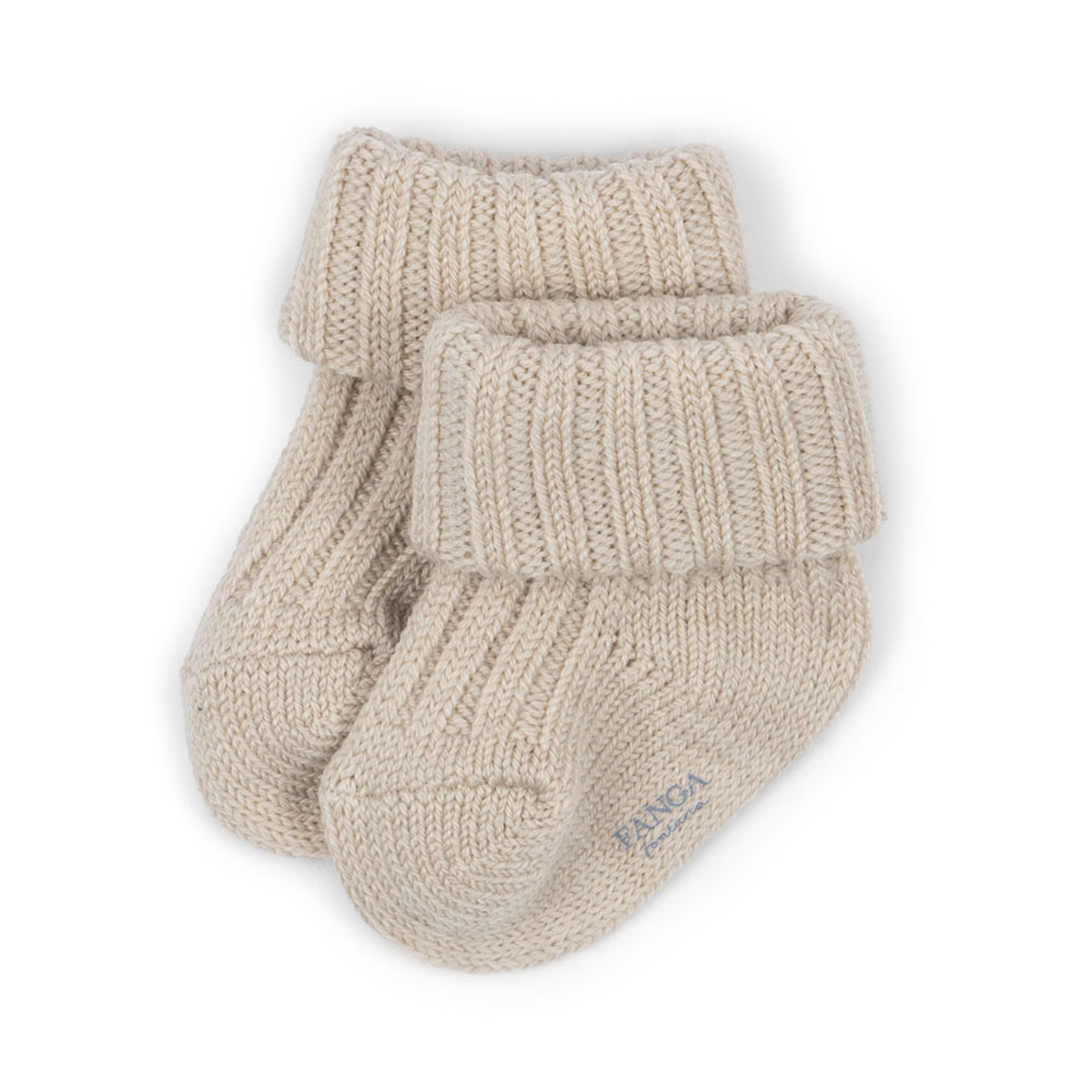 Fanga Fontana Baby Stricksocken  'Lana' Sand