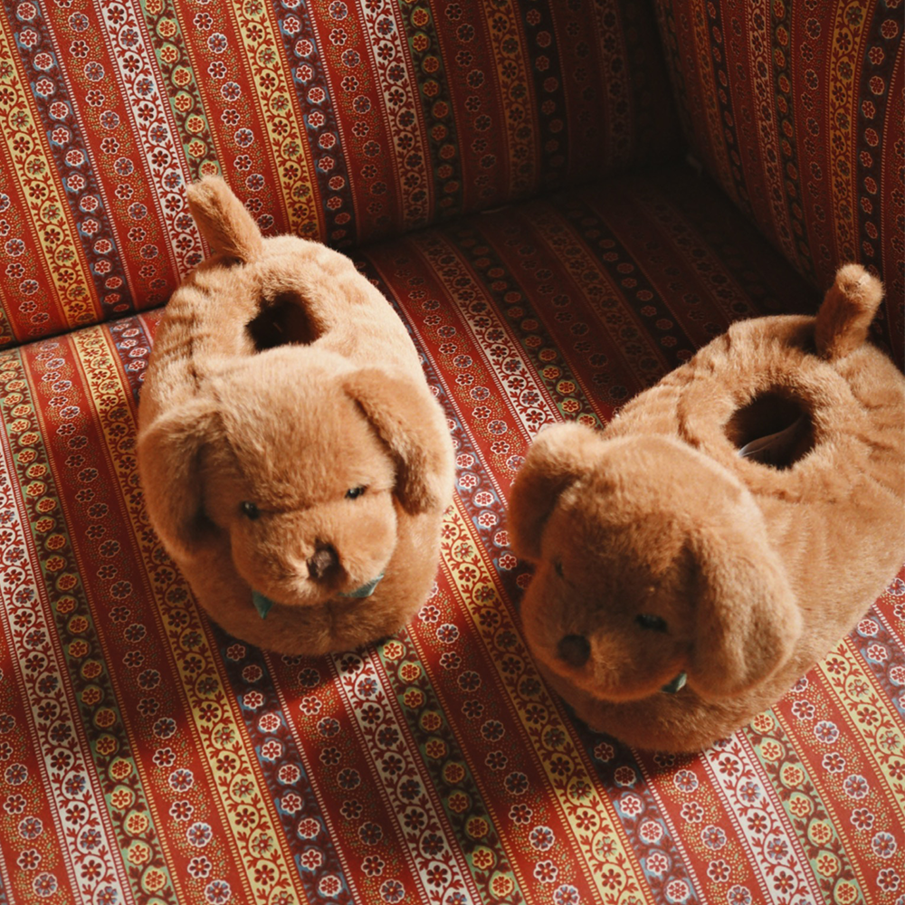 Chaussons Konges Sløjd 'Sausage Dog' Chicory Coffee