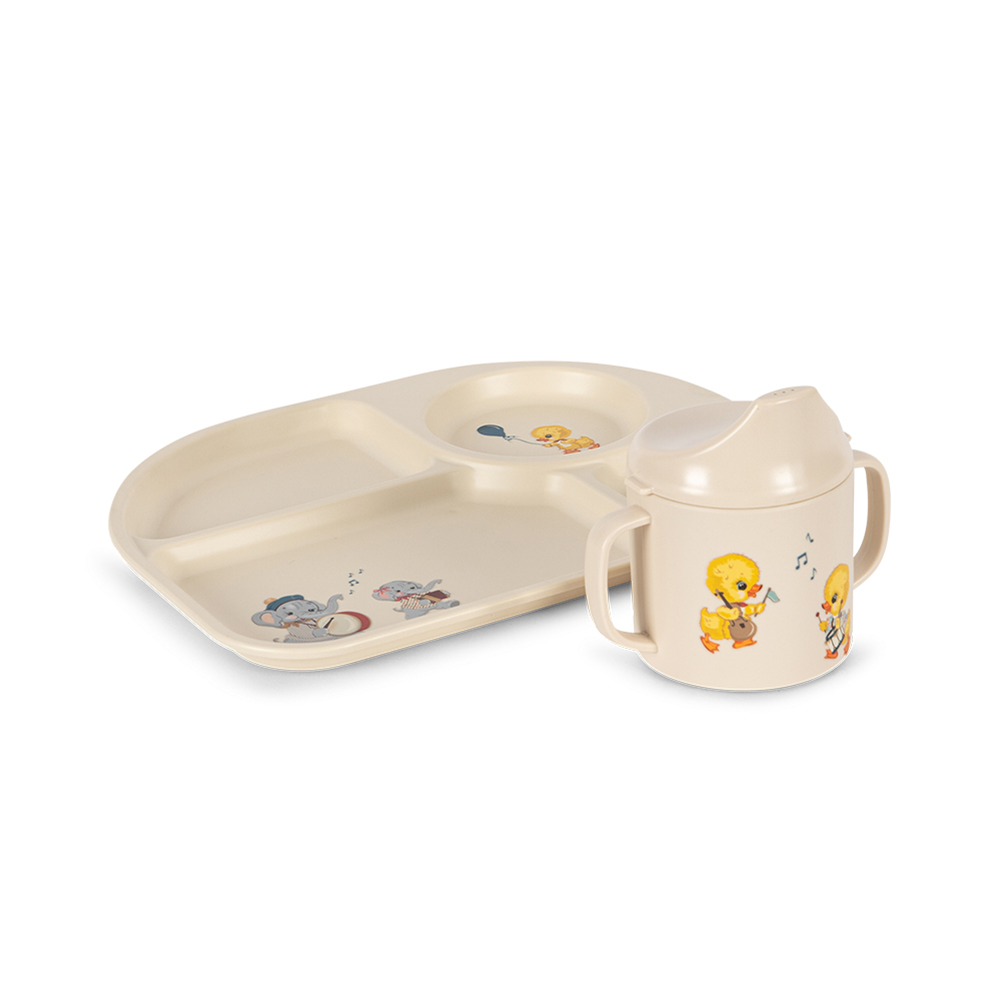 Konges Sløjd Baby Geschirrset 'My First Dinner Set' Music Parade - Online MY SNOWFLAKE