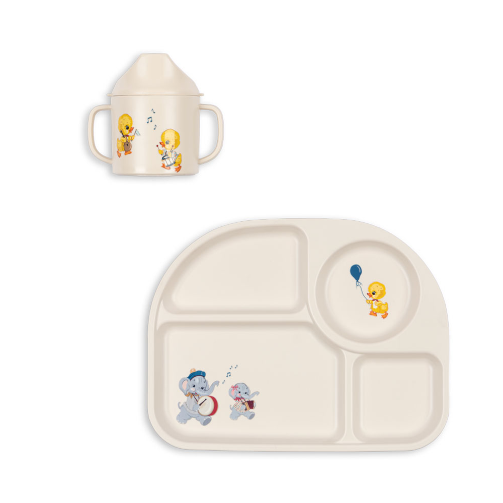 Konges Sløjd Baby Geschirrset 'My First Dinner Set' Music Parade - Online MY SNOWFLAKE