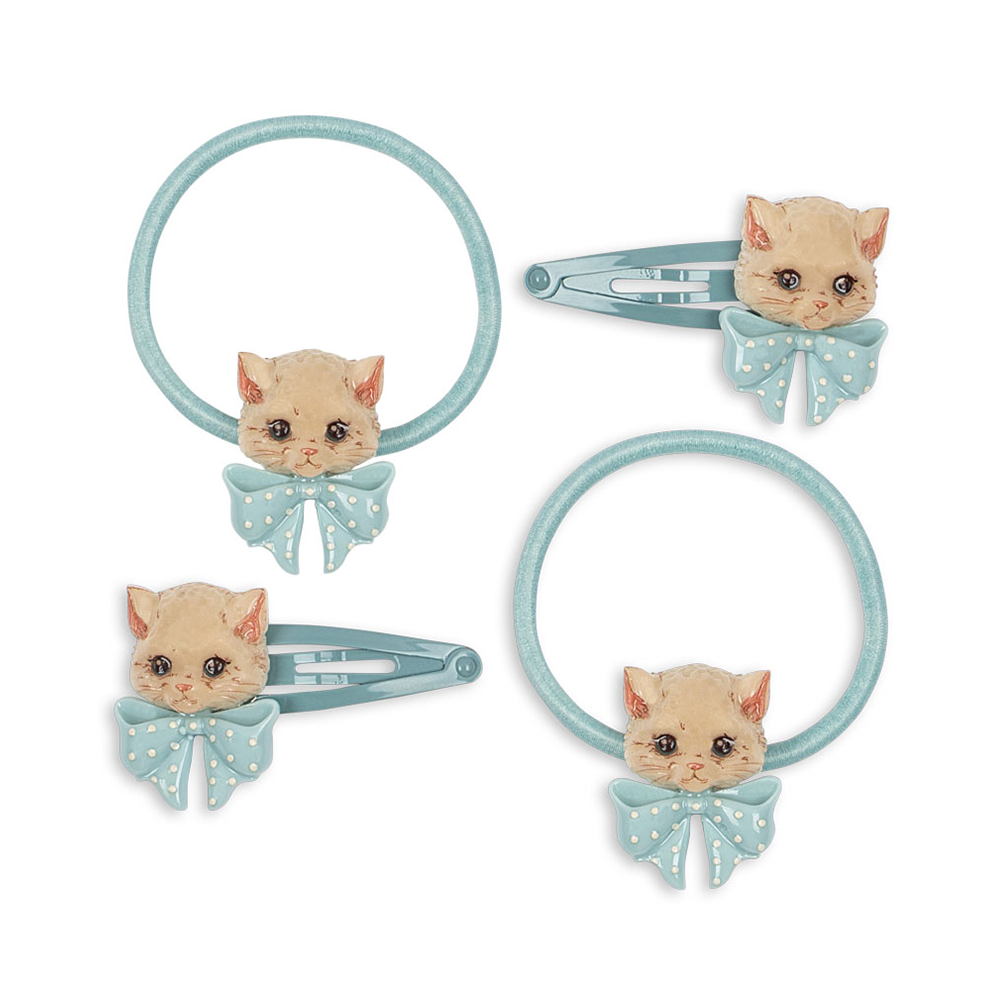 Set de barrettes et chouchous Konges Sløjd 'Kitty'