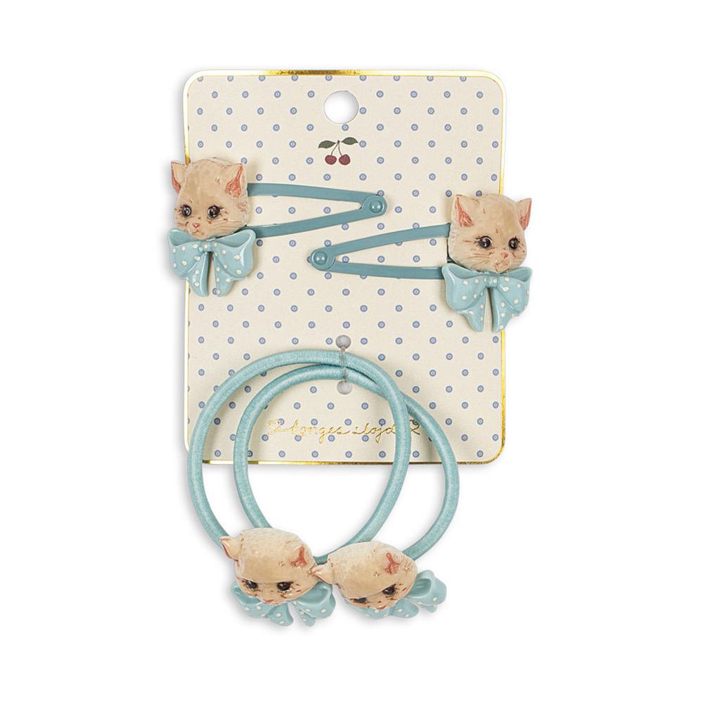 Set de barrettes et chouchous Konges Sløjd 'Kitty'