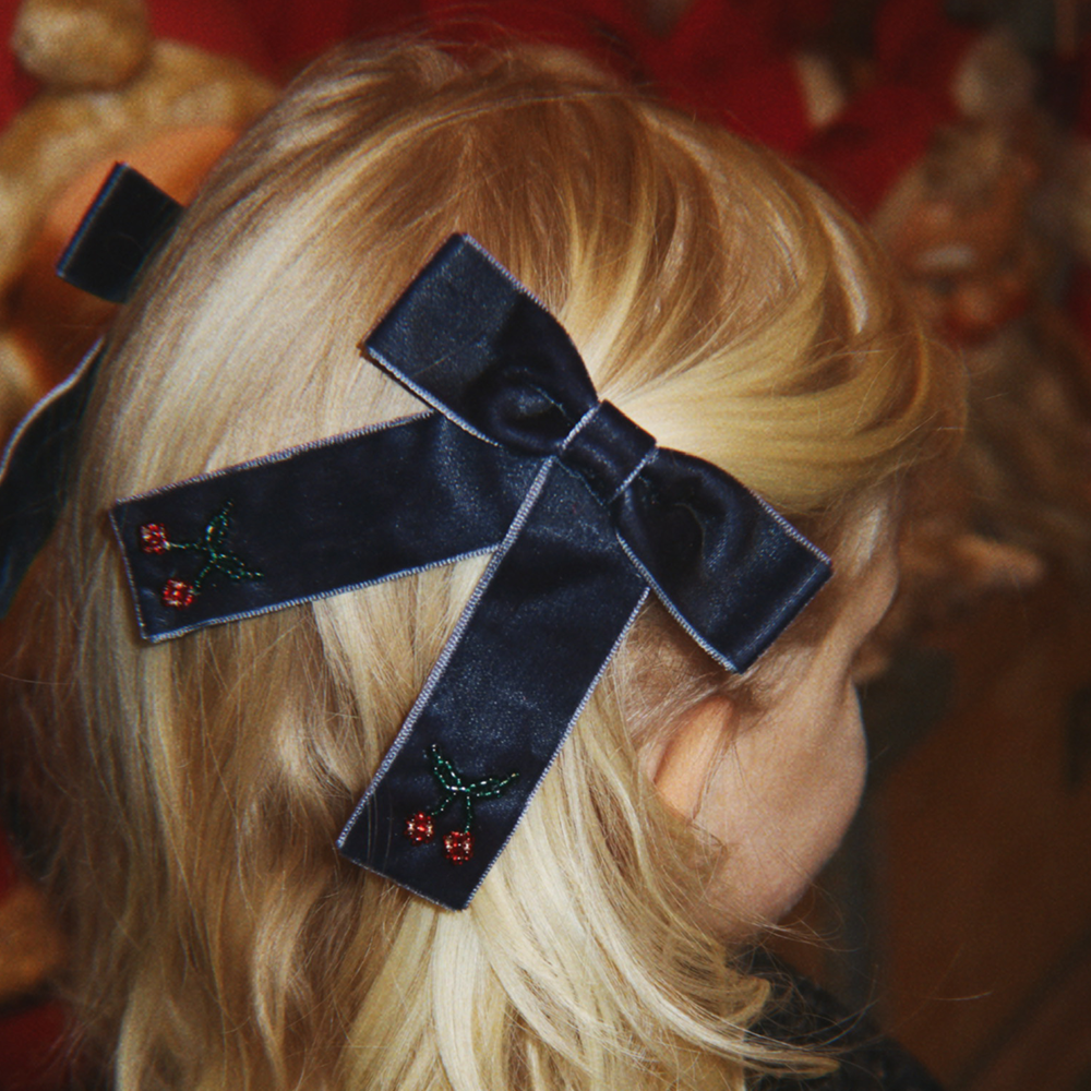 Konges Sløjd Haarclips 'Juliette Bow' Navy