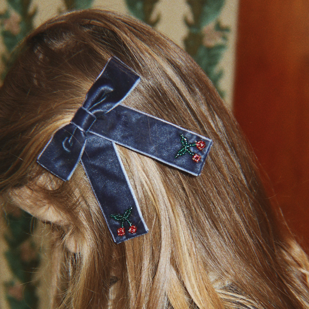 Konges Sløjd Haarclips 'Juliette Bow' Navy