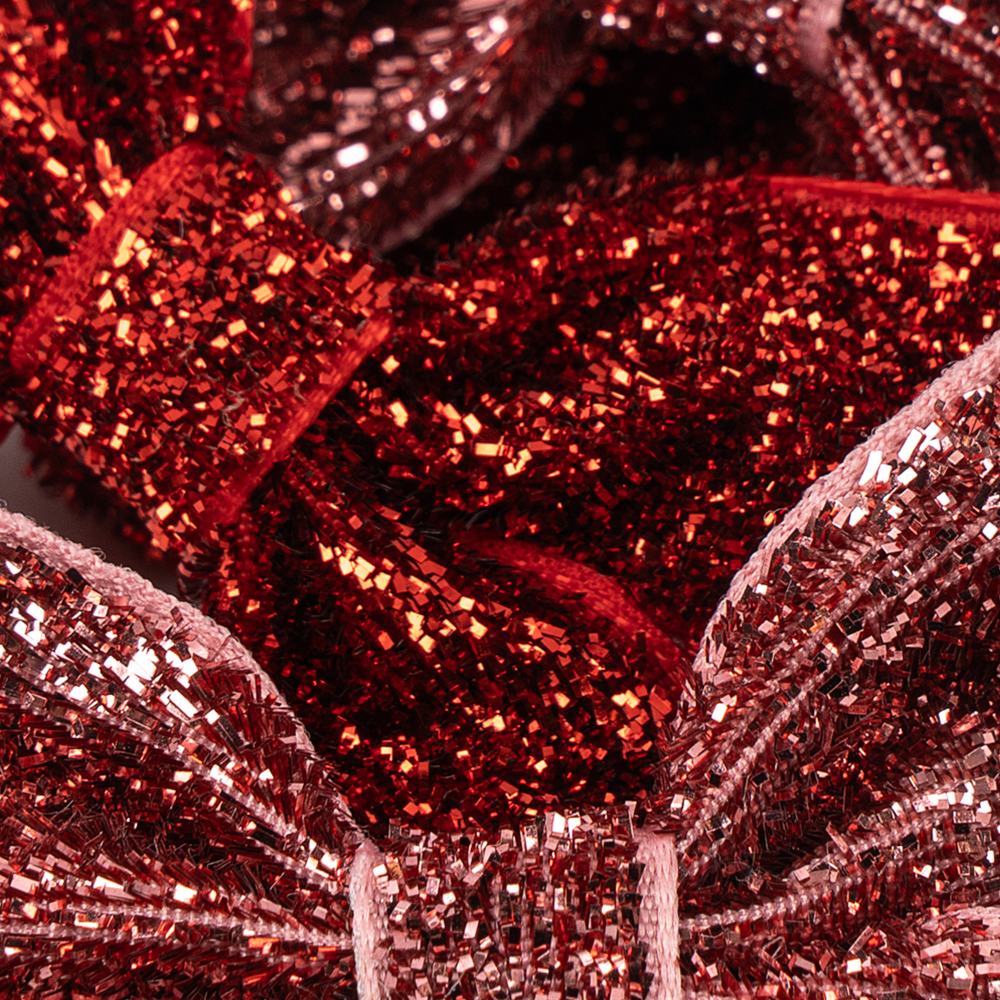 Konges Sløjd Pinces à cheveux « Micki Bow » paillettes rouges/paillettes roses