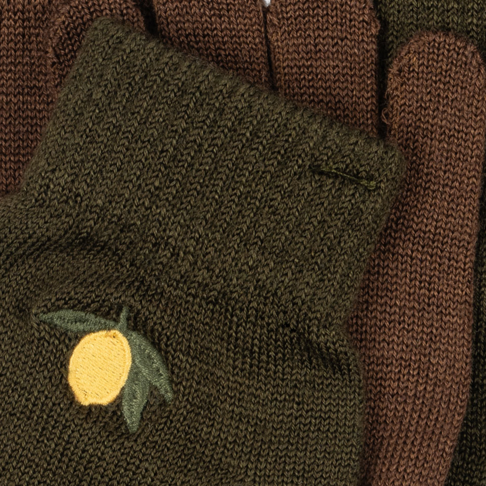 Konges Sløjd Gants « Filla » lot de 2 Kombu Green