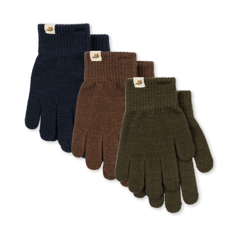 Konges Sløjd 'Filla' Finger Mittens 3-Pack Forest Mix