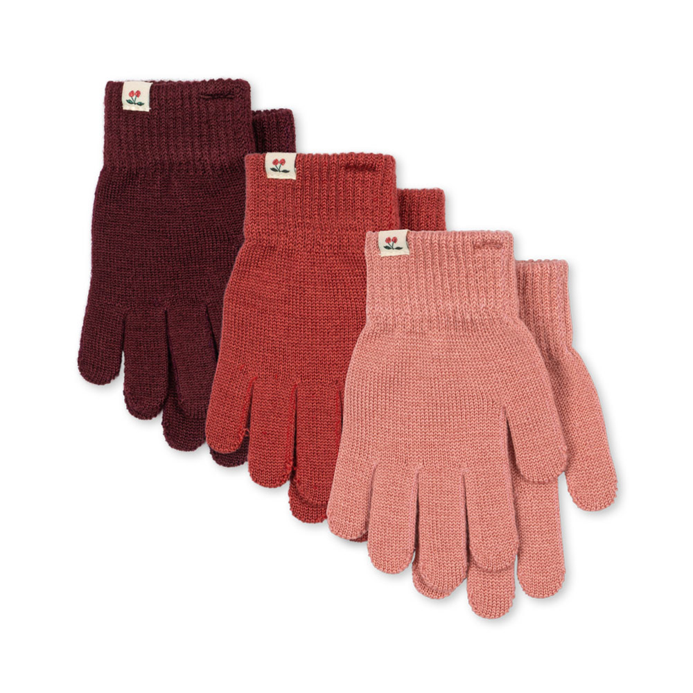 Konges Sløjd 'Filla' Mittens 3-Pack Rose Mix