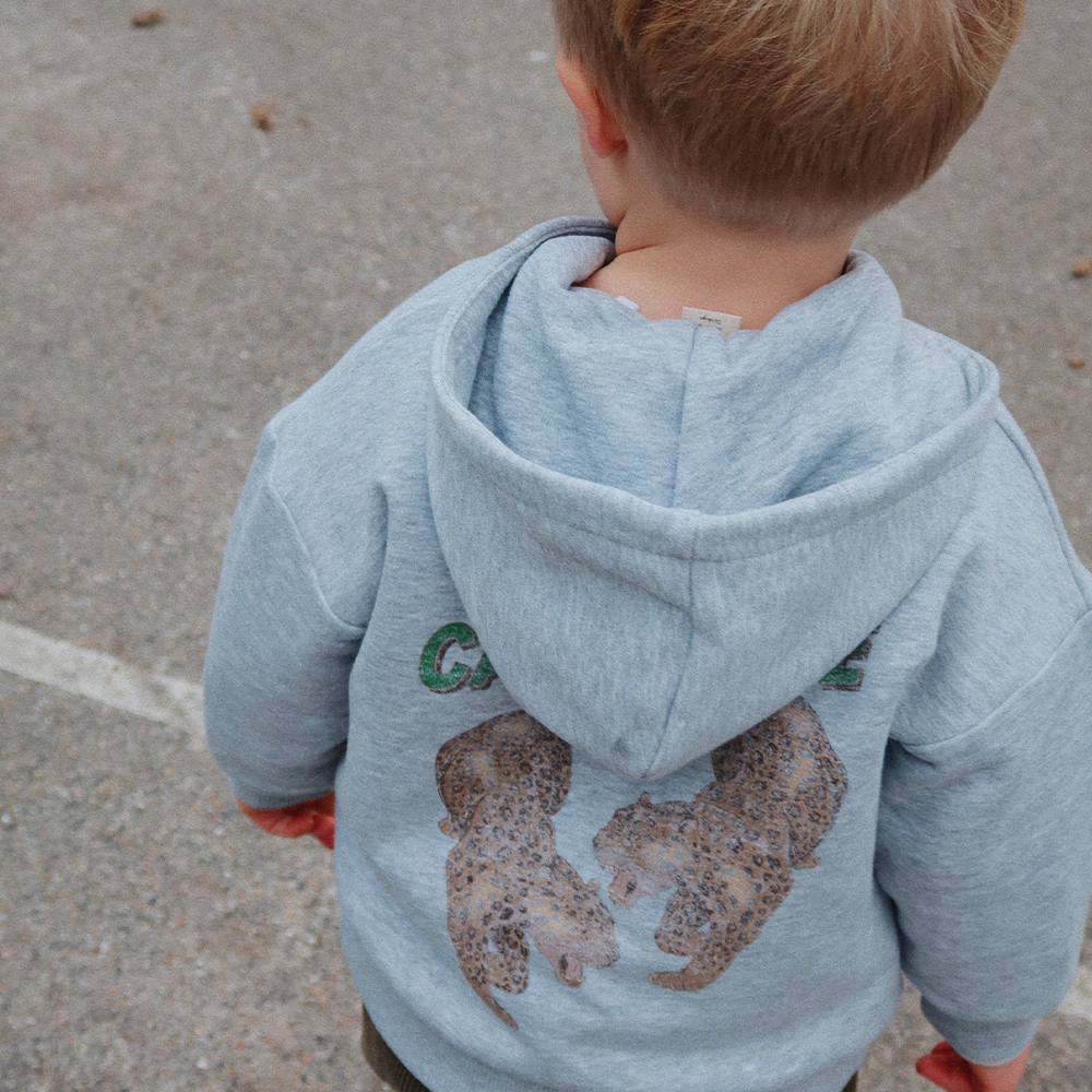 Konges Sløjd Pullover mit Reissverschluss 'Lou' Grey Melange