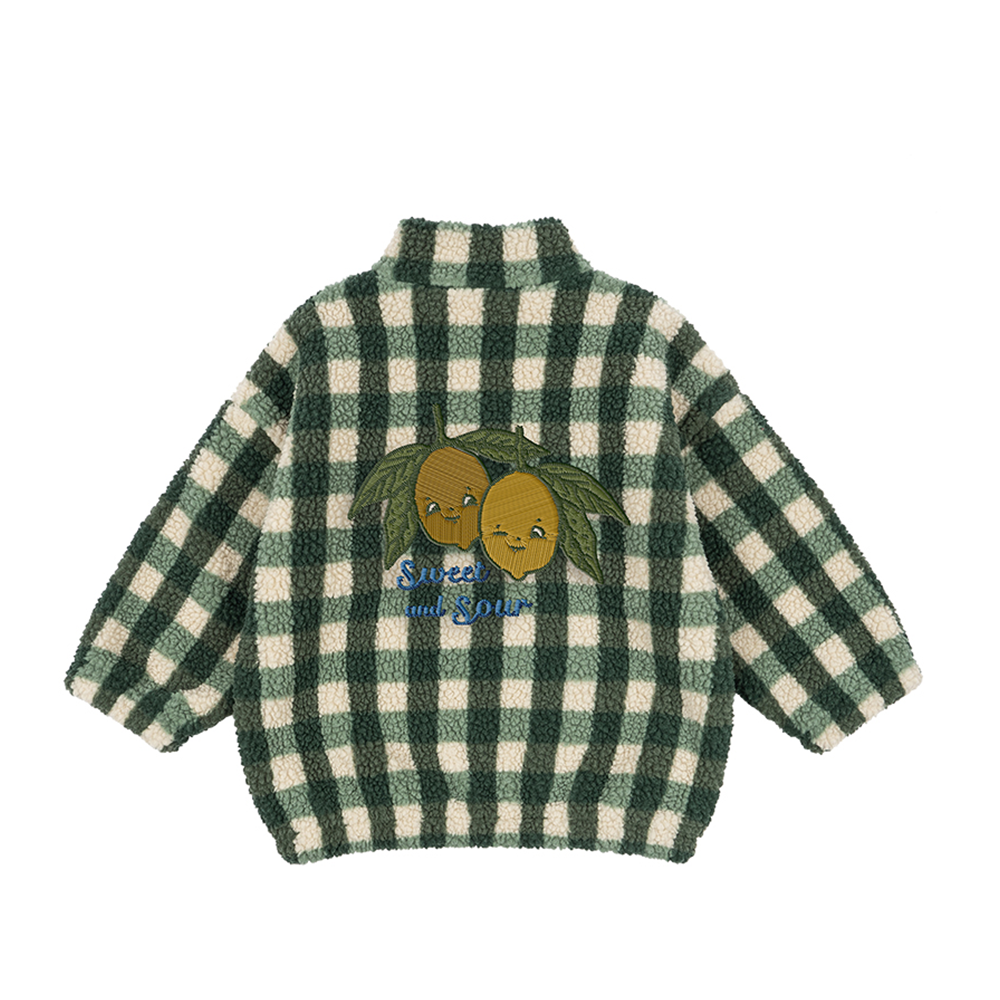 Konges Sløjd  Teddy Jacke 'Jody' Green Check - Online MY SNOWFLAKE