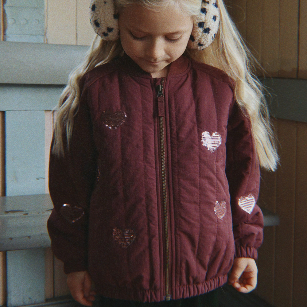 Konges Sløjd Bomber Jacket 'Juno Sequin' Decadent Chocolate