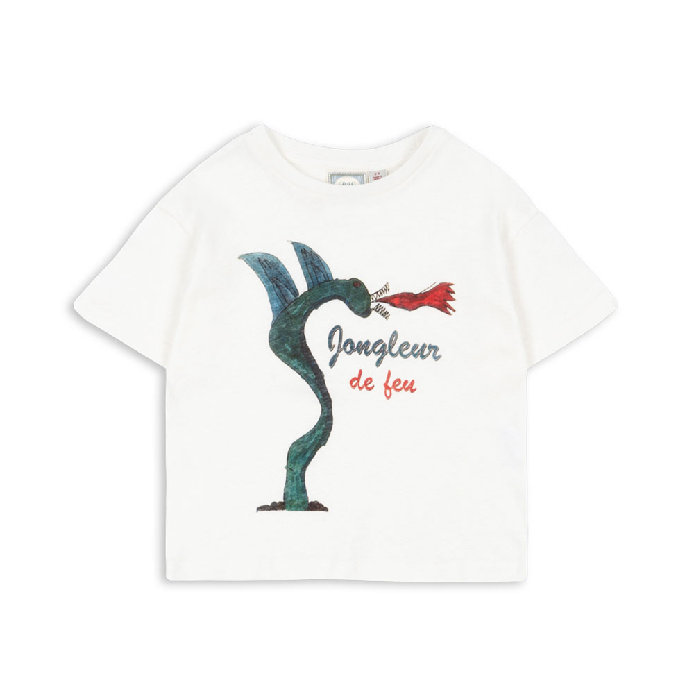 Konges Sløjd T-shirt 'RHW X KS' Jongleur blanc antique
