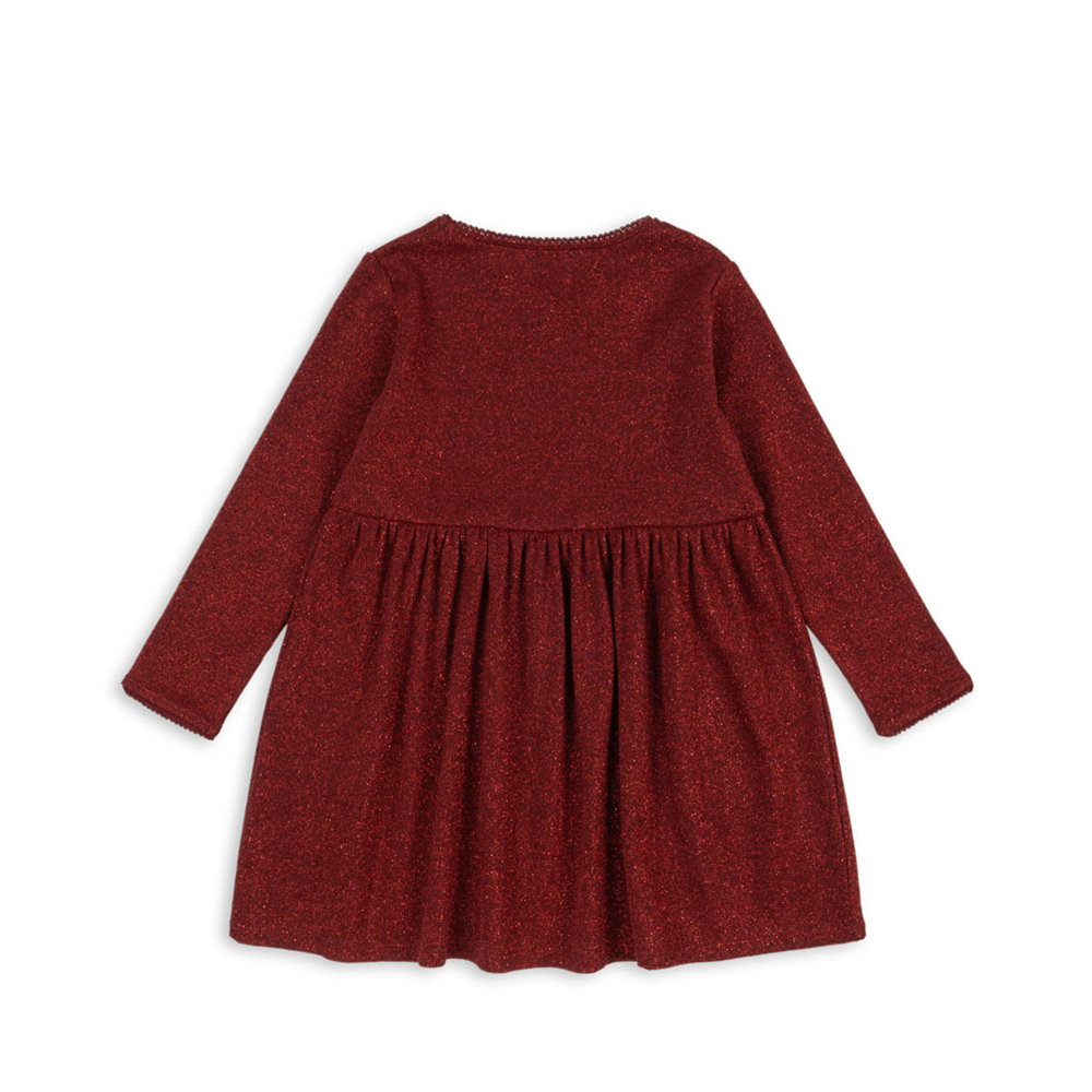 Konges Sløjd Langarm Kleid 'Roli' Red Dahlia - Online MY SNOWFLAKE
