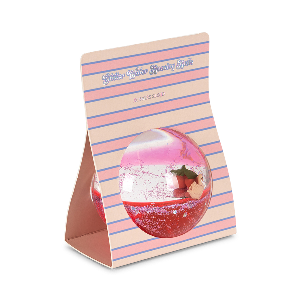 Konges Sløjd Boule à neige «Glitter» Cherry