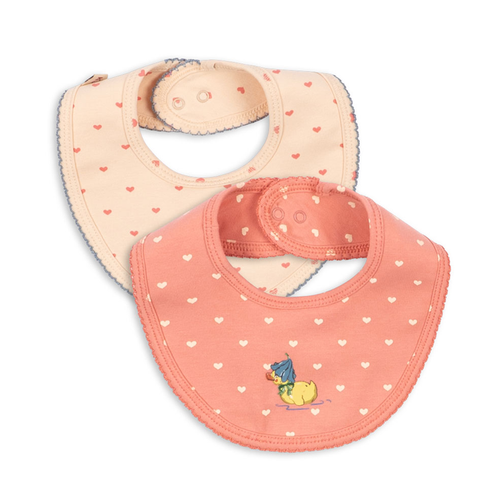 Konges Sløjd Lätzchen 2er Set 'Basic' Coeur Lantana /Teddy Coeur - Online MY SNOWFLAKE