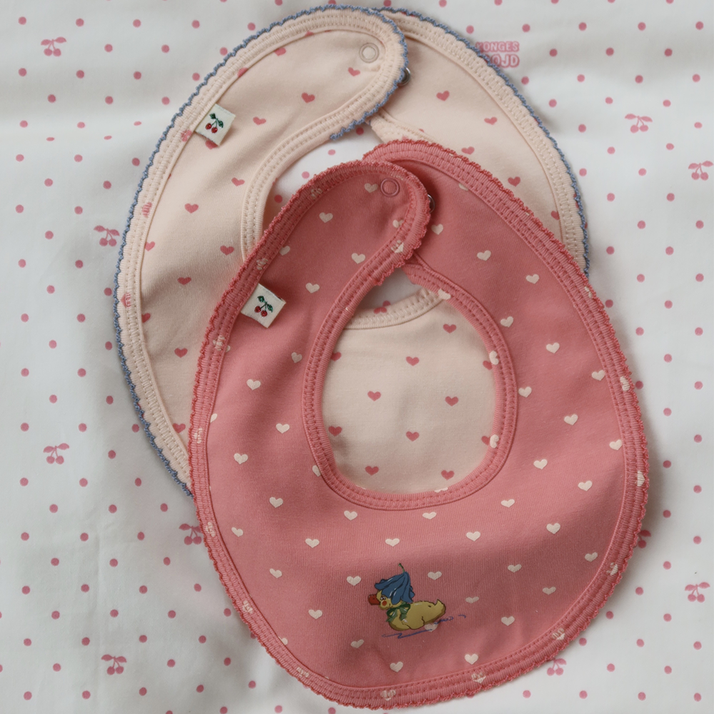 Konges Sløjd Lätzchen 2er Set 'Basic' Coeur Lantana /Teddy Coeur - Online MY SNOWFLAKE