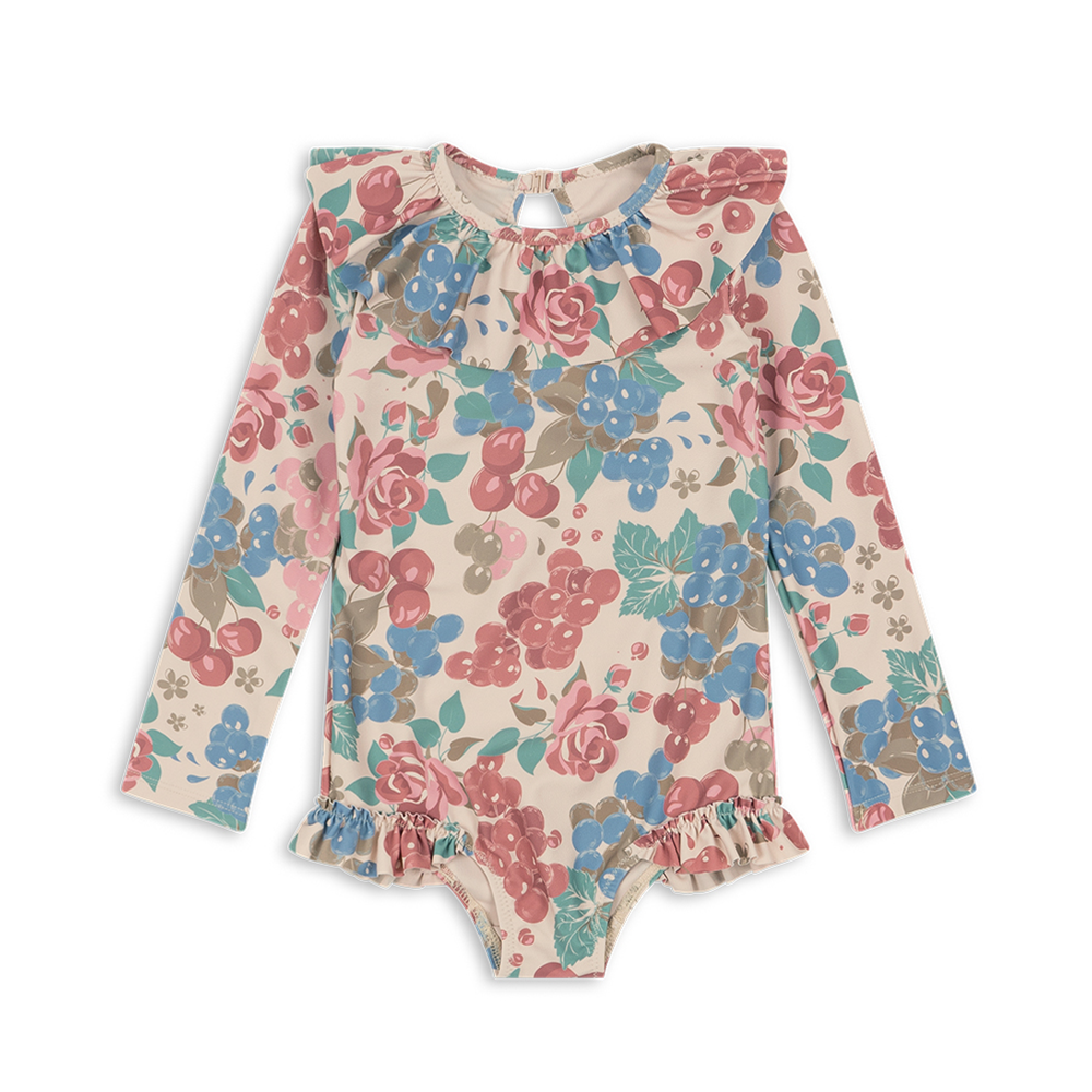 Konges Sløjd UV-Badeanzug 'Manuca Frill' Bloomiegrape - Online MY SNOWFLAKE
