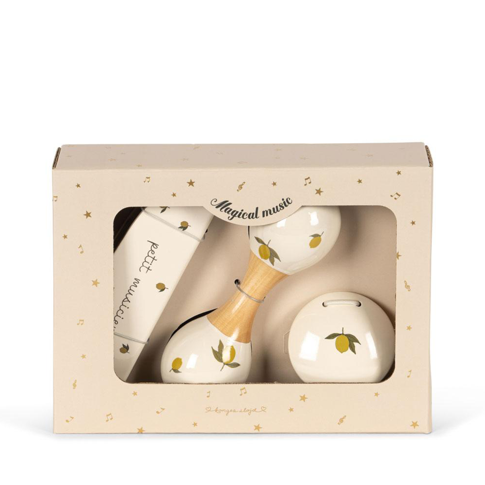 Konges Sløjd Musikinstrumente-Set 'Petit' Glossy Lemon