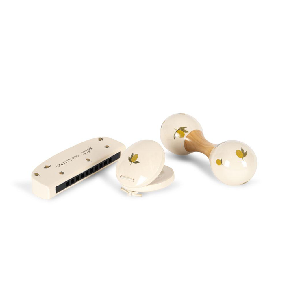 Konges Sløjd Musikinstrumente-Set 'Petit' Glossy Lemon
