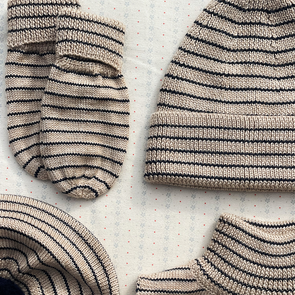 Konges Sløjd Knitted Hat 'Louie' Stripe Bluie