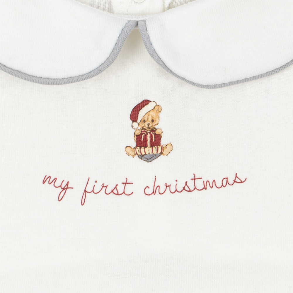 Konges Sløjd Newborn Strampler 'My First Christmas' Optic White