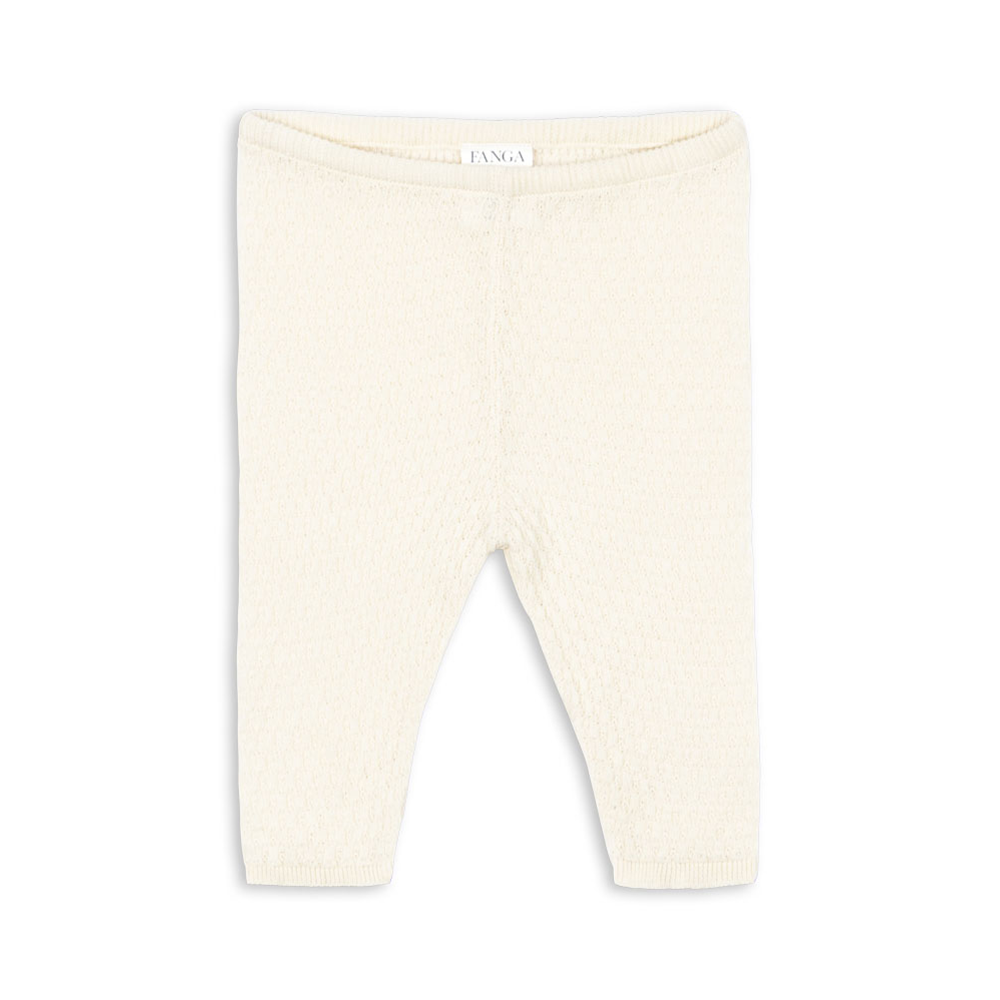 Fanga Fontana Pointelle-Leggings 'Venti' Antique White - Online MY SNOWFLAKE