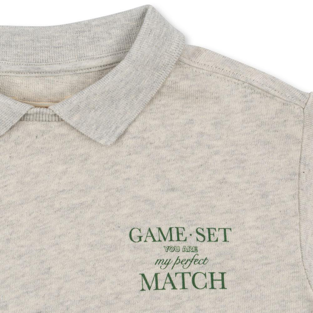 Konges Sløj Polo Sweatshirt 'Spotty' Off White Melange