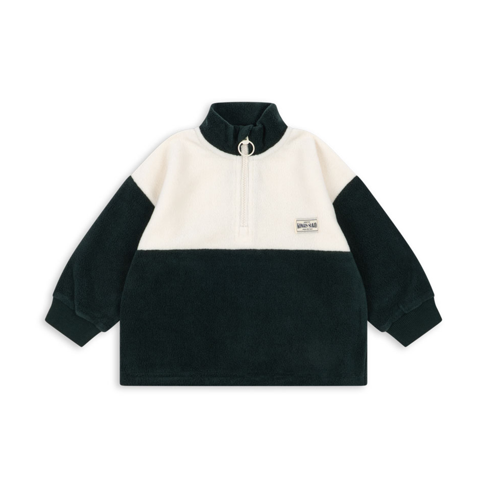Konges Sløjd Fleece Pullover mit Reissverschluss 'Tavi' Scarab