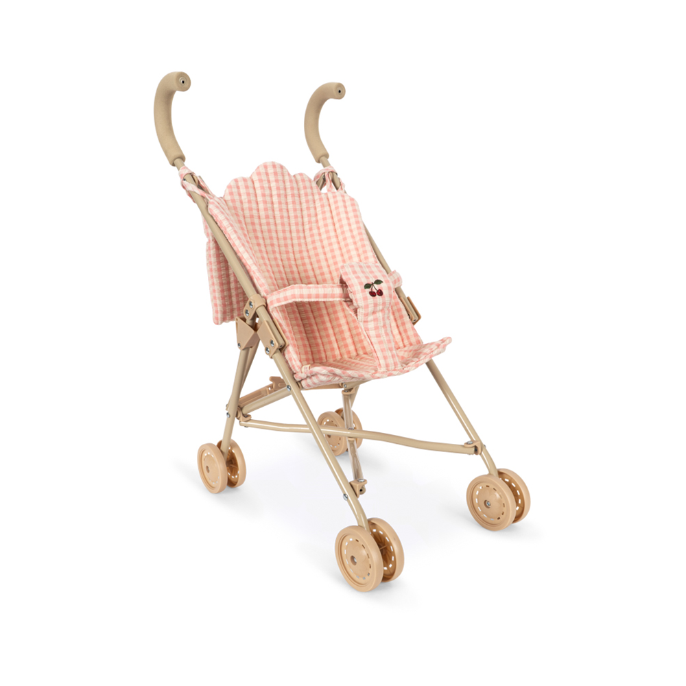 Konges Sløjd  Puppe mit Buggy 'Poppy' Pink Check