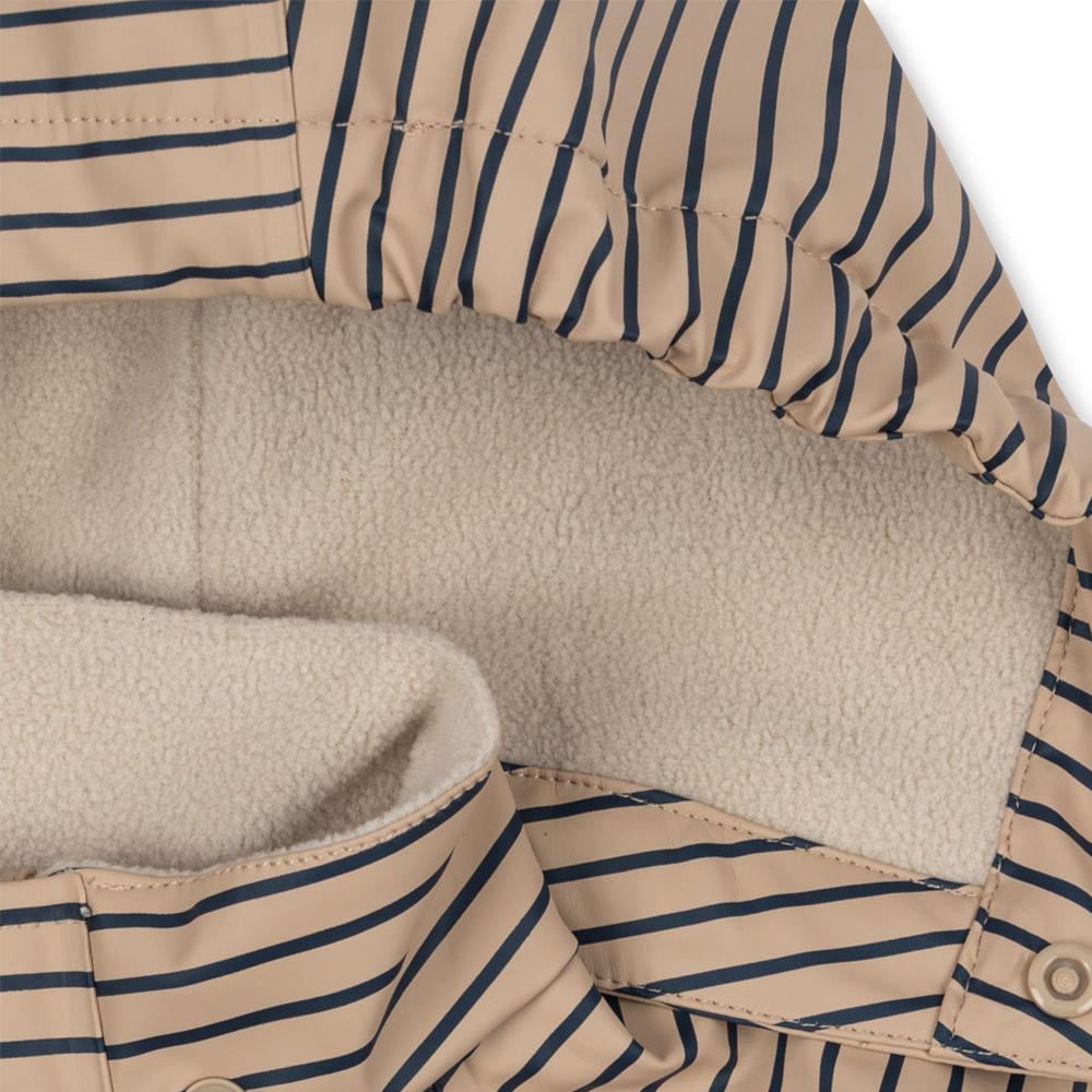 Konges Sløjd  Gefüttertes Regenjacke/-hose Set 'Rainy Palme Dog' Stripe La Mer
