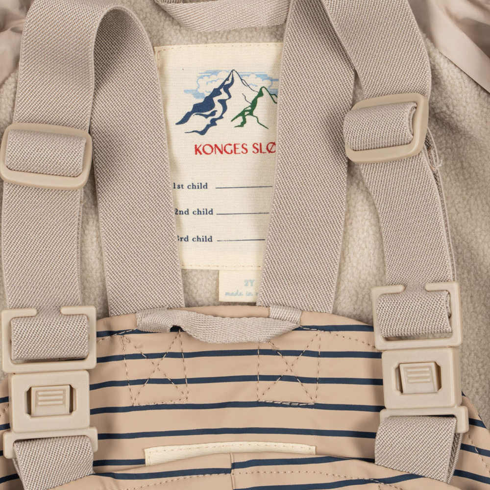 Konges Sløjd  Gefüttertes Regenjacke/-hose Set 'Rainy Palme Dog' Stripe La Mer