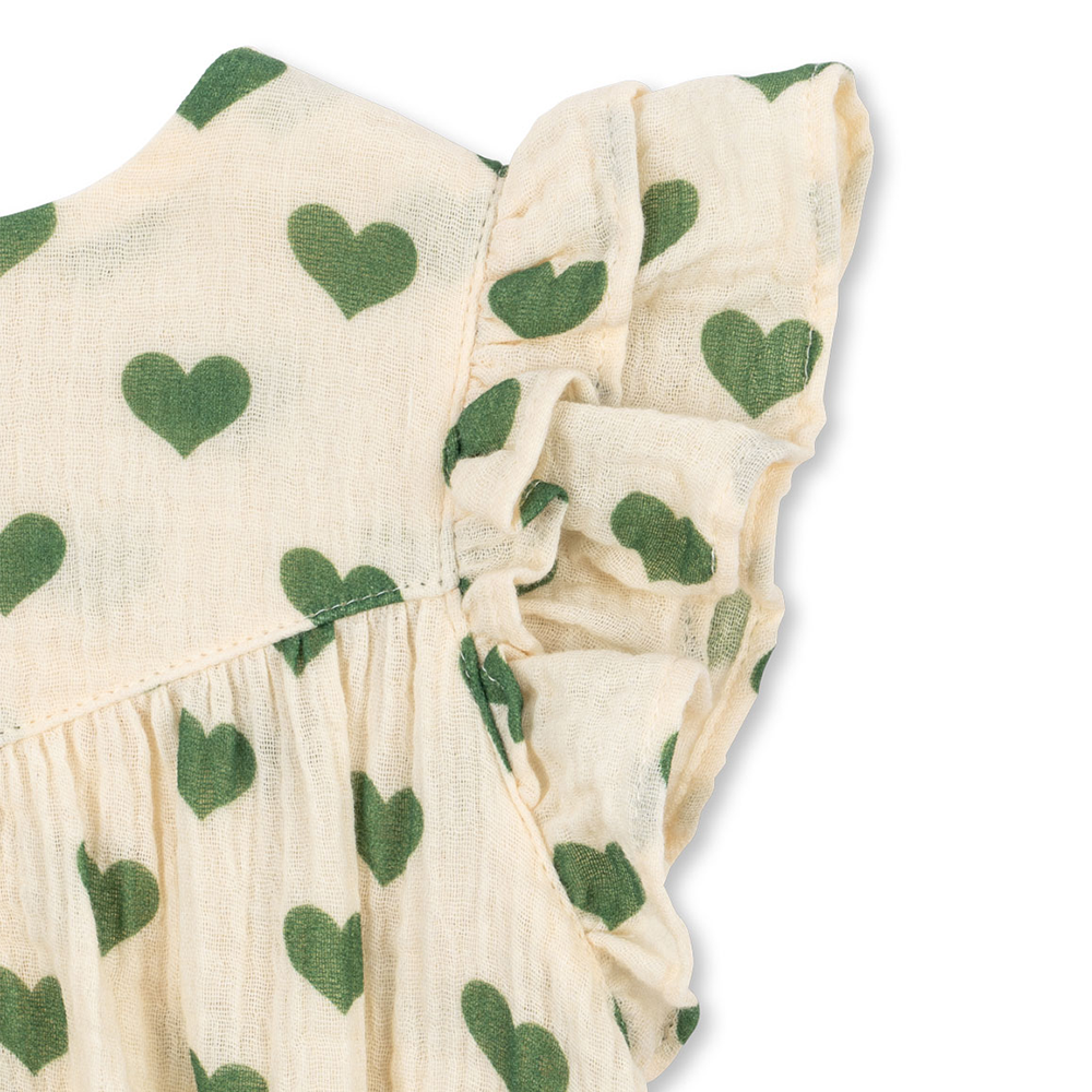 Konges Sløjd Musselin Strampler 'Coco Frill' Amour Verde