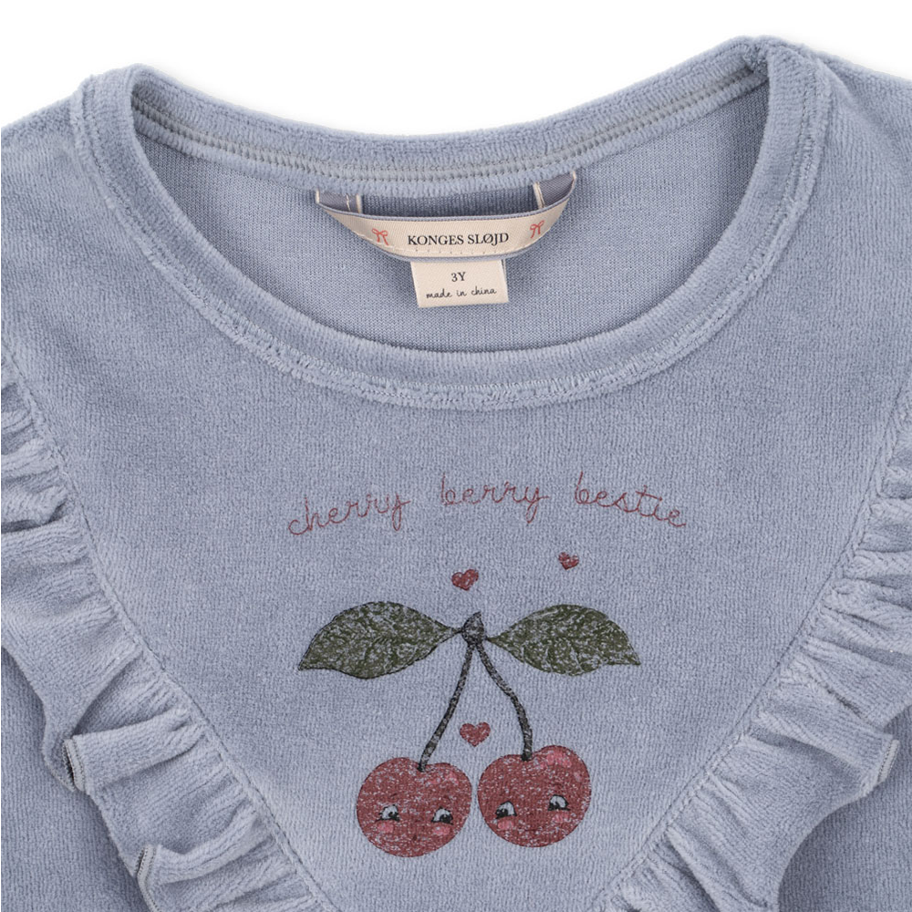 Konges Sløjd Samt-Pullover mit Rüschen 'Wally' Tradewinds - Online MY SNOWFLAKE
