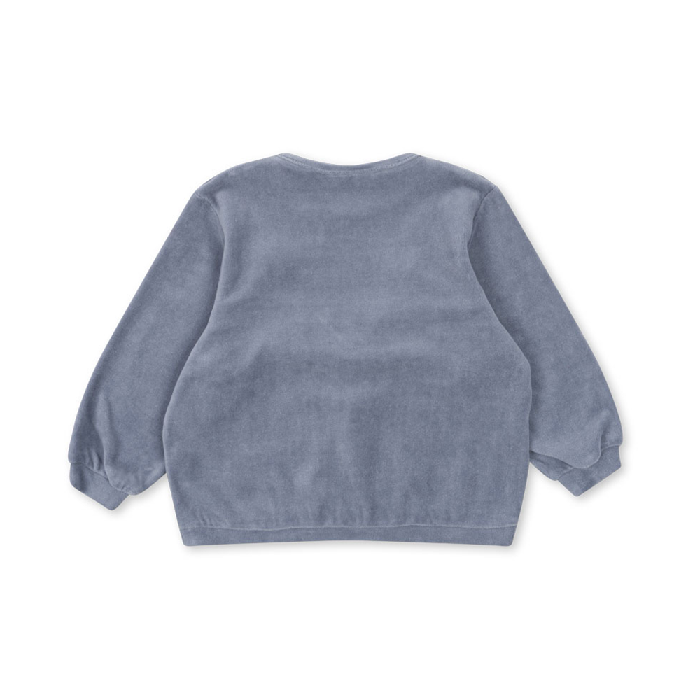 Konges Sløjd Samt-Pullover mit Rüschen 'Wally' Tradewinds - Online MY SNOWFLAKE