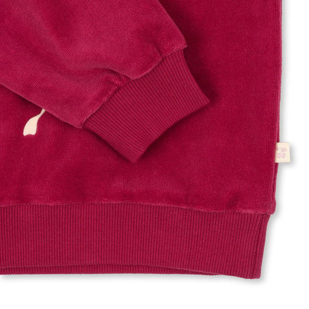 Konges Sløjd Samt-Pullover 'Velou' Sangria