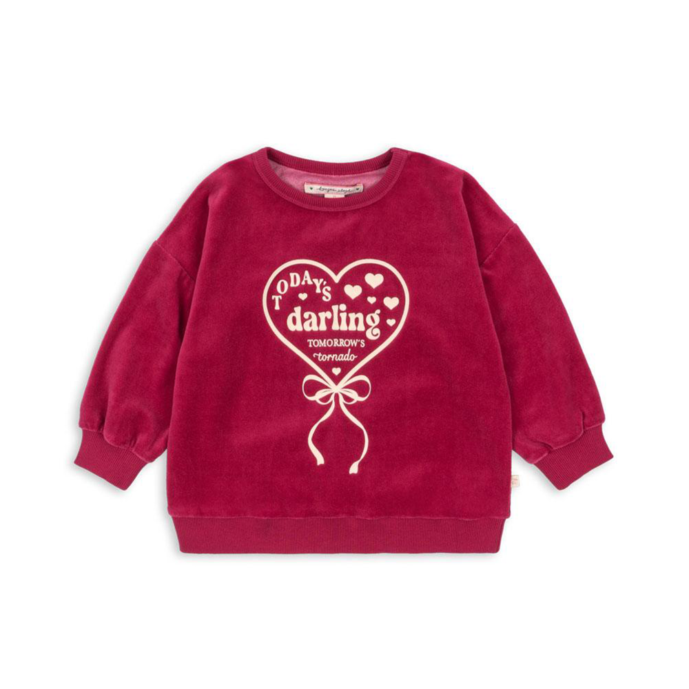 Konges Sløjd Samt-Pullover 'Velou' Sangria